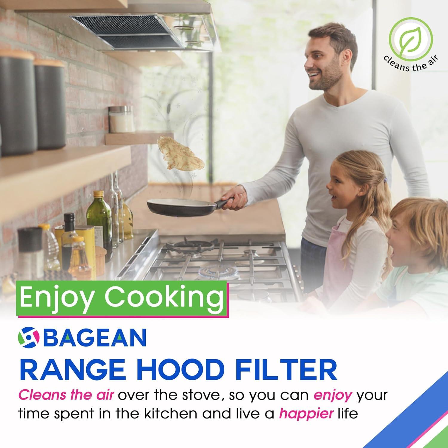 Charcoal Filter Replacement Fits 12.90" x 14.65" HPF30 97020466 Broan range hood filter - Carbon Hood Vent Filter for Ductless Exhaust Fan - Filters and Freshens Kitchen Air Over the Oven (2-Pack)