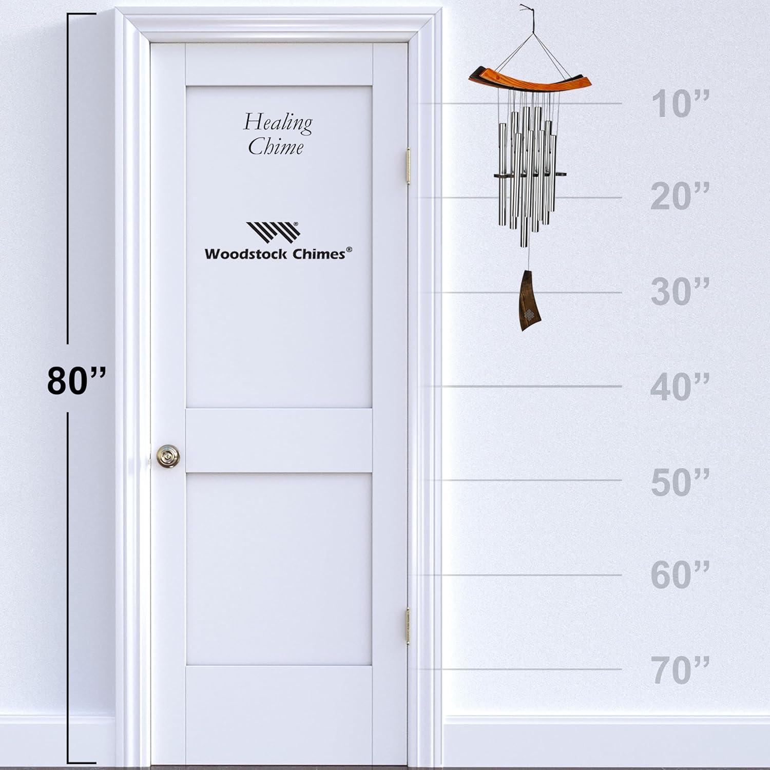 Woodstock Windchimes Woodstock Healing Chime, Wind Chimes For Outside, Wind Chimes For Garden, Patio, and Outdoor Decor, 34"L