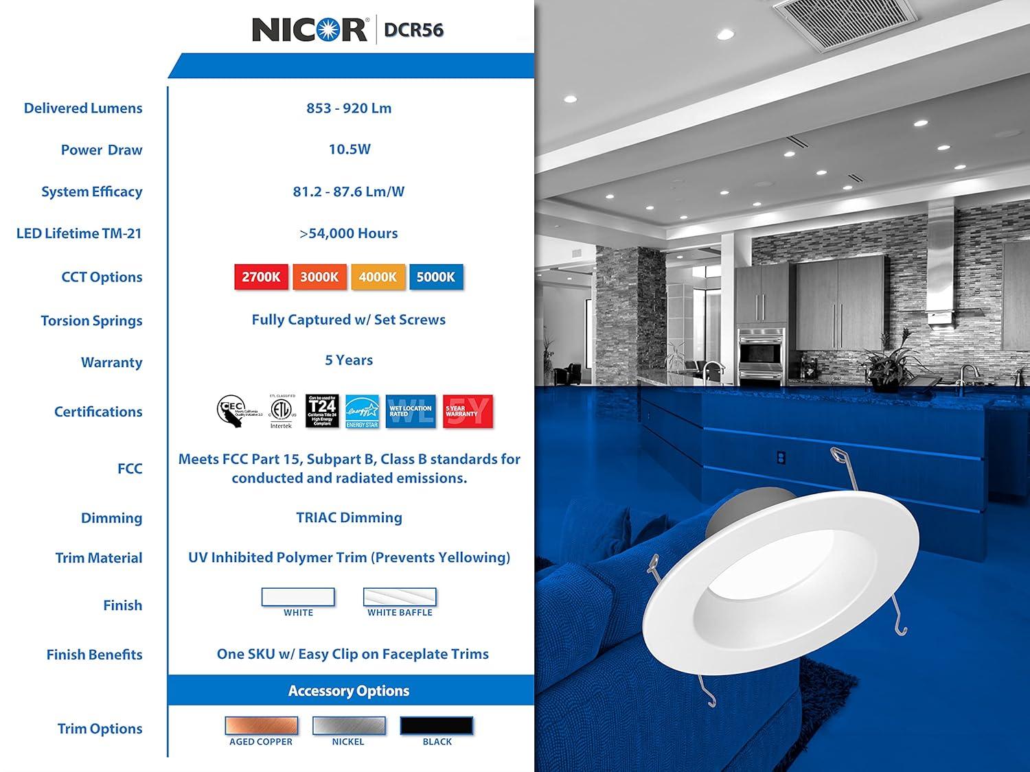NICOR Lighting Dimmable Circle Flush Mount