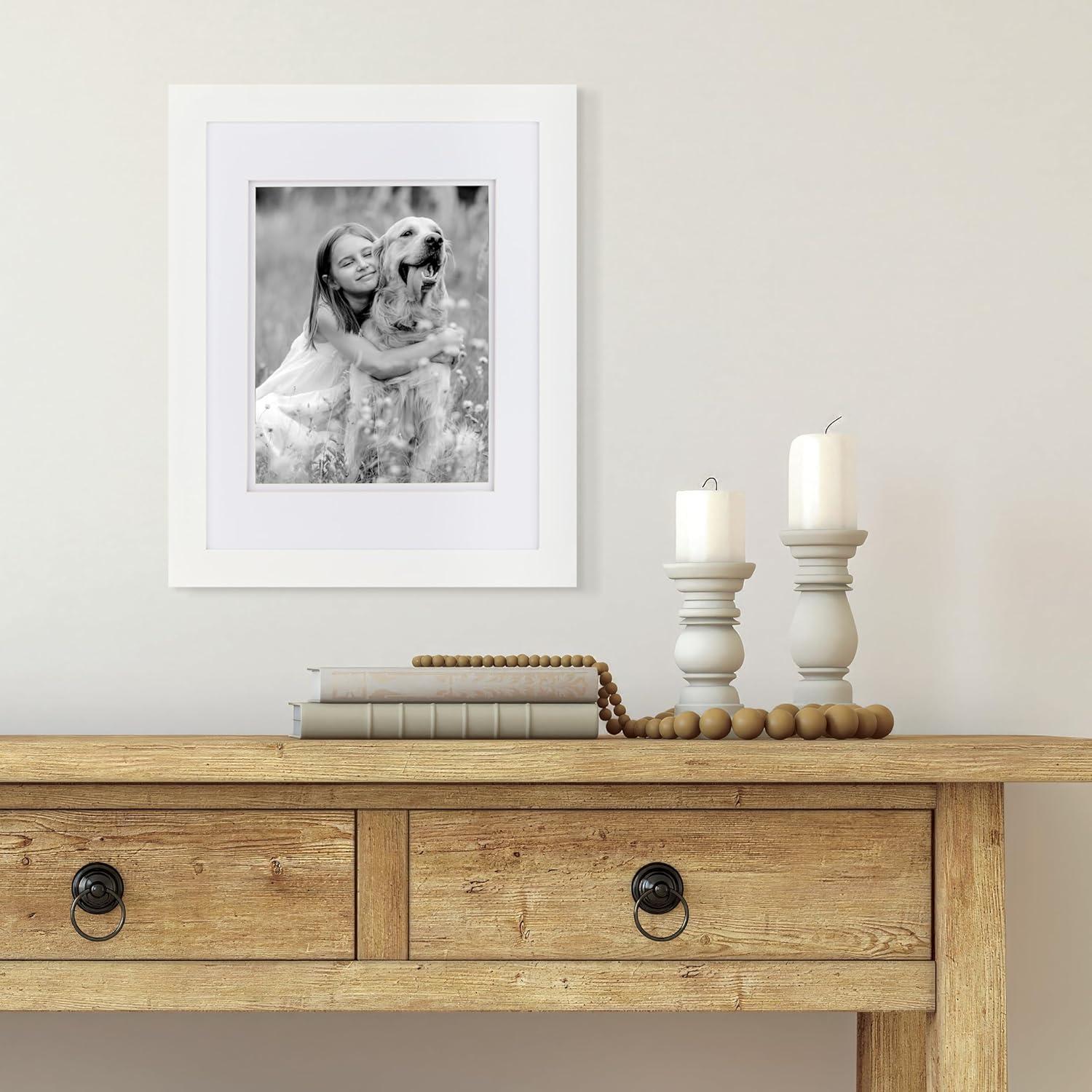 Gallery Solutions Gallery Solutions Wall Mount Double Airfloat Mat Picture Frame
