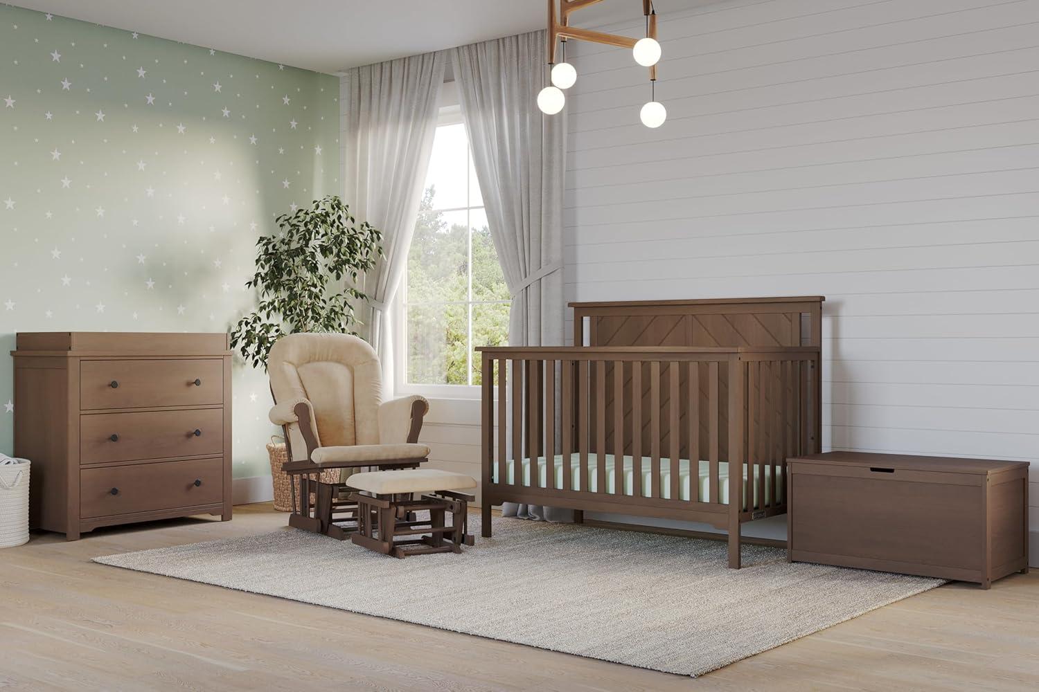 Dusty Heather 4-in-1 Convertible Crib with Flat Top