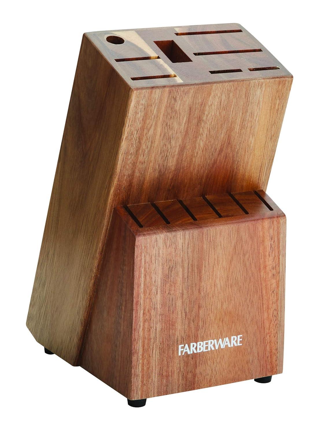Farberware Farberware 15-Piece High Carbon Stainless Steel Knife Block Set