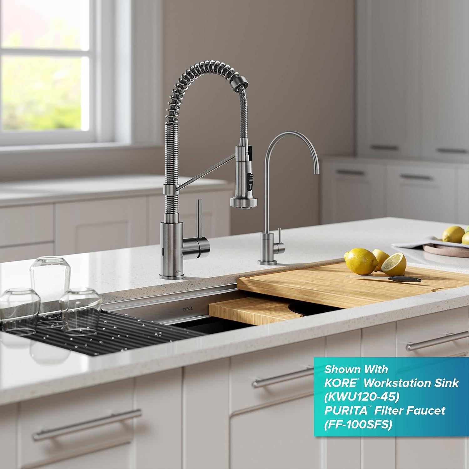 Kraus Bolden Touchless Sensor Commercial Style 2-Function Single Handle Pull-Down Kitchen Faucet