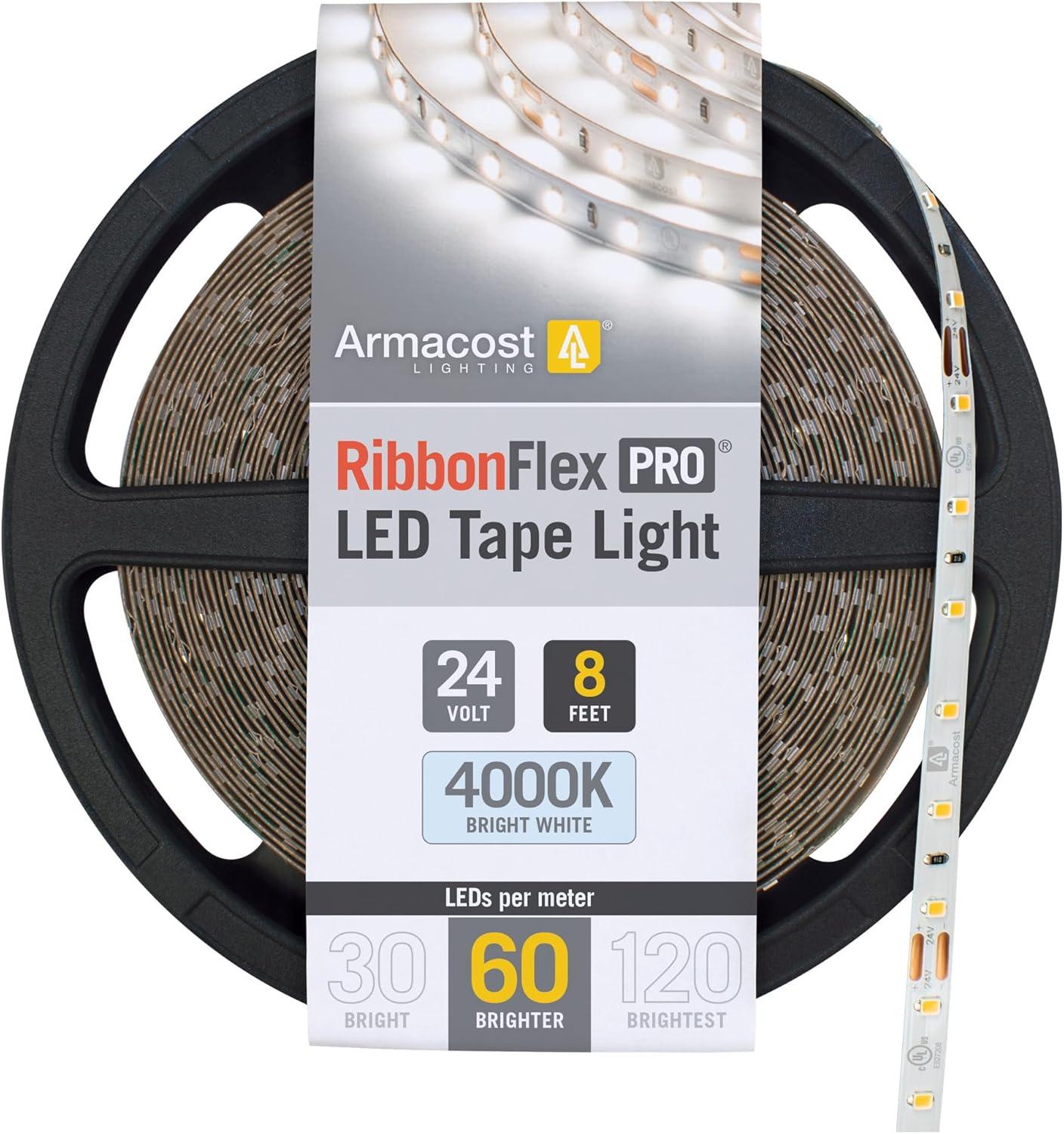 RibbonFlex Pro, 24V, 4000K, 60LEDs/M, IP20, 2.5M Under Cabinet Strip Light