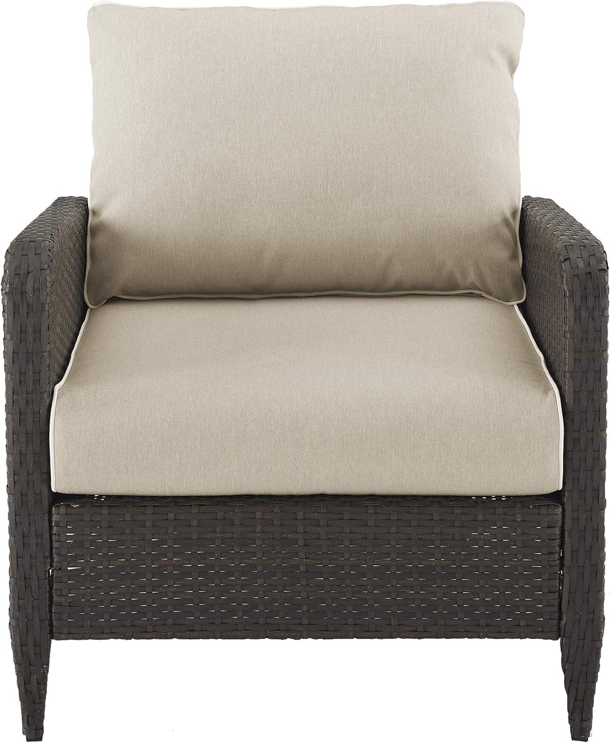 Kiawah Gray Woven Outdoor Accent Chair with Cushions