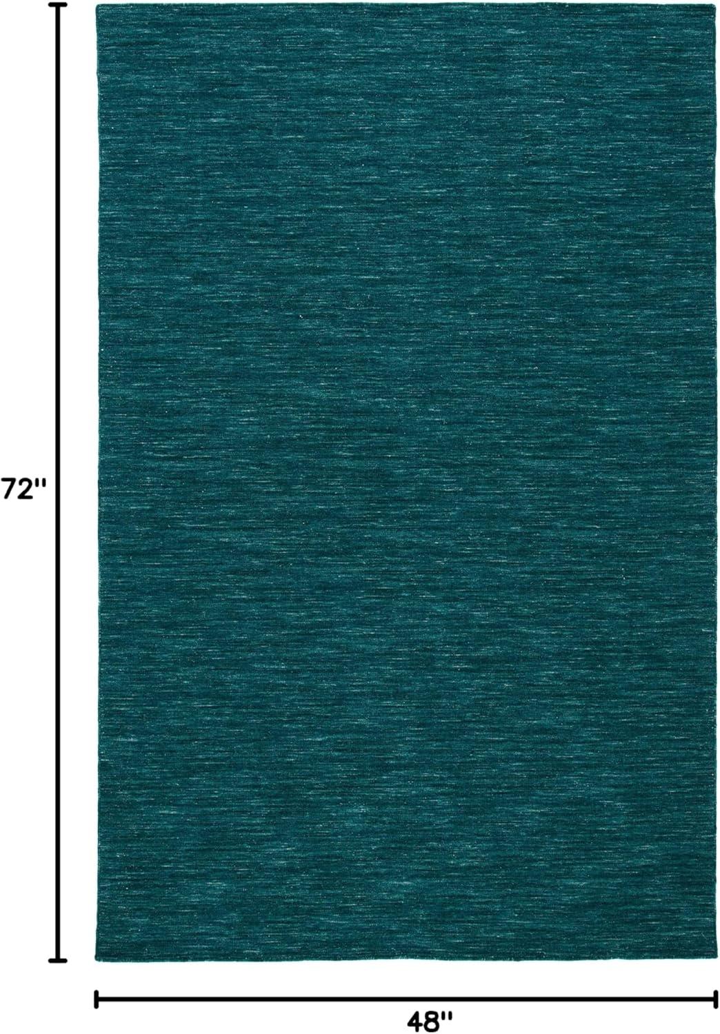 SAFAVIEH Kilim Patrick Solid Area Rug, Dark Green, 4' x 6'