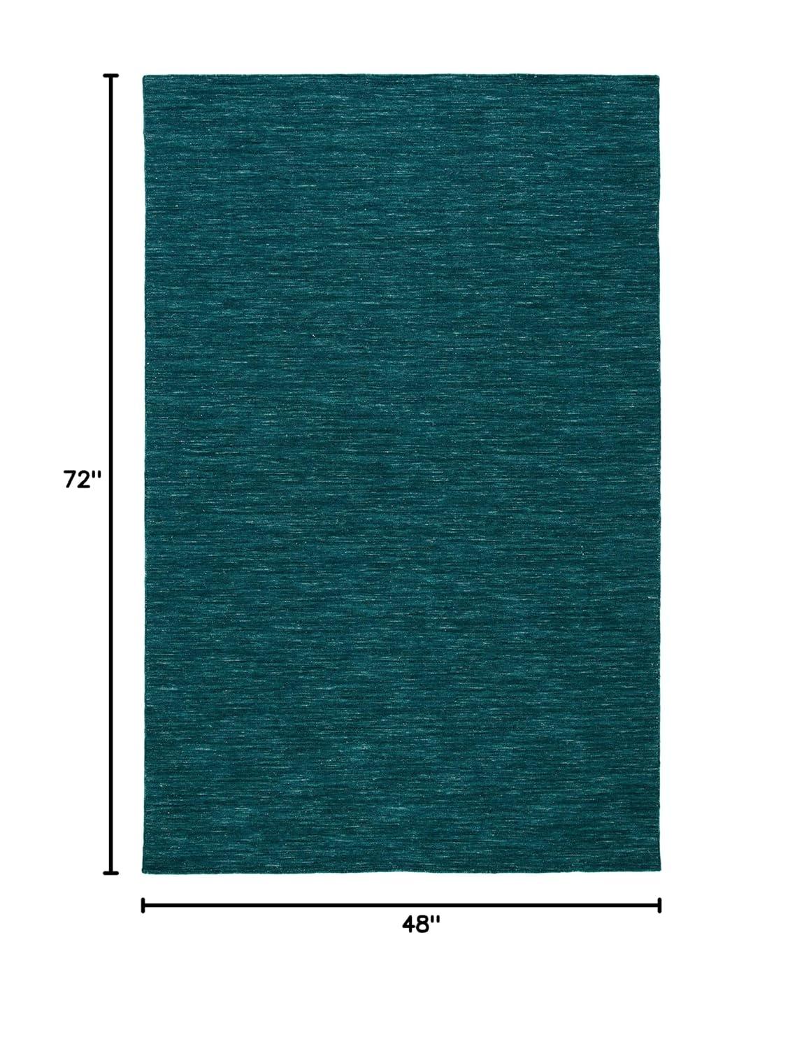 SAFAVIEH Kilim Patrick Solid Area Rug, Dark Green, 4' x 6'