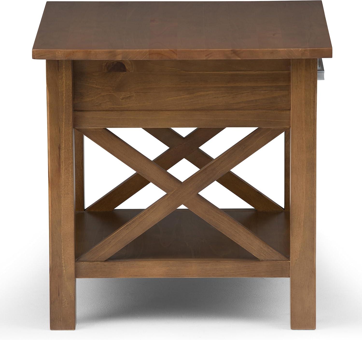 Kitchener Solid Wood Top End Table with Storage