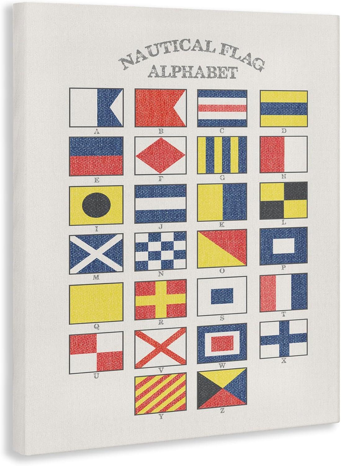 Nautical Flag Alphabet 24x30 Canvas Wall Art