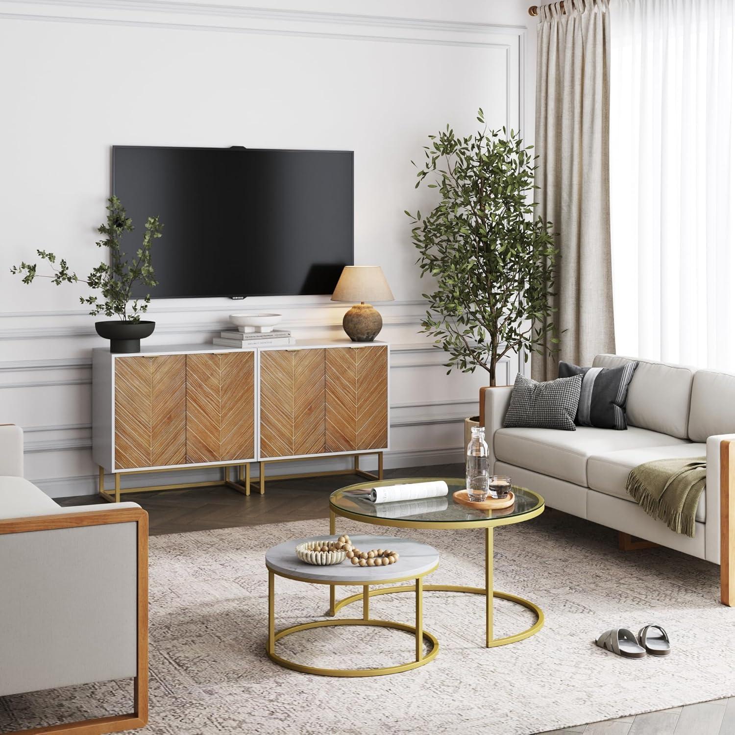 Nathan James Enloe 2-Piece Accent Cabinet Set or TV Stand