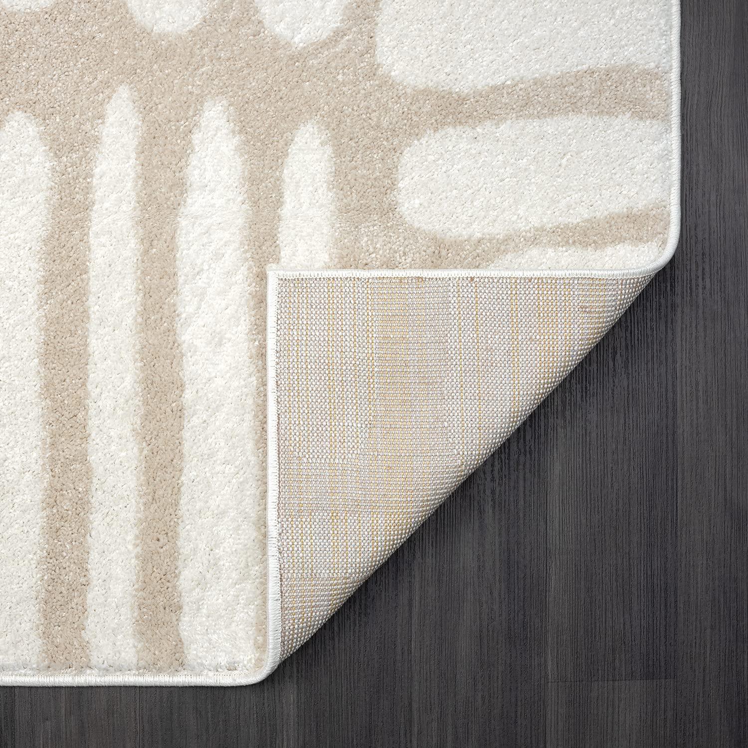 Abani Rugs Nuevo Beige Arch Pattern Knot Area Rug 4' x 6' - Cream
