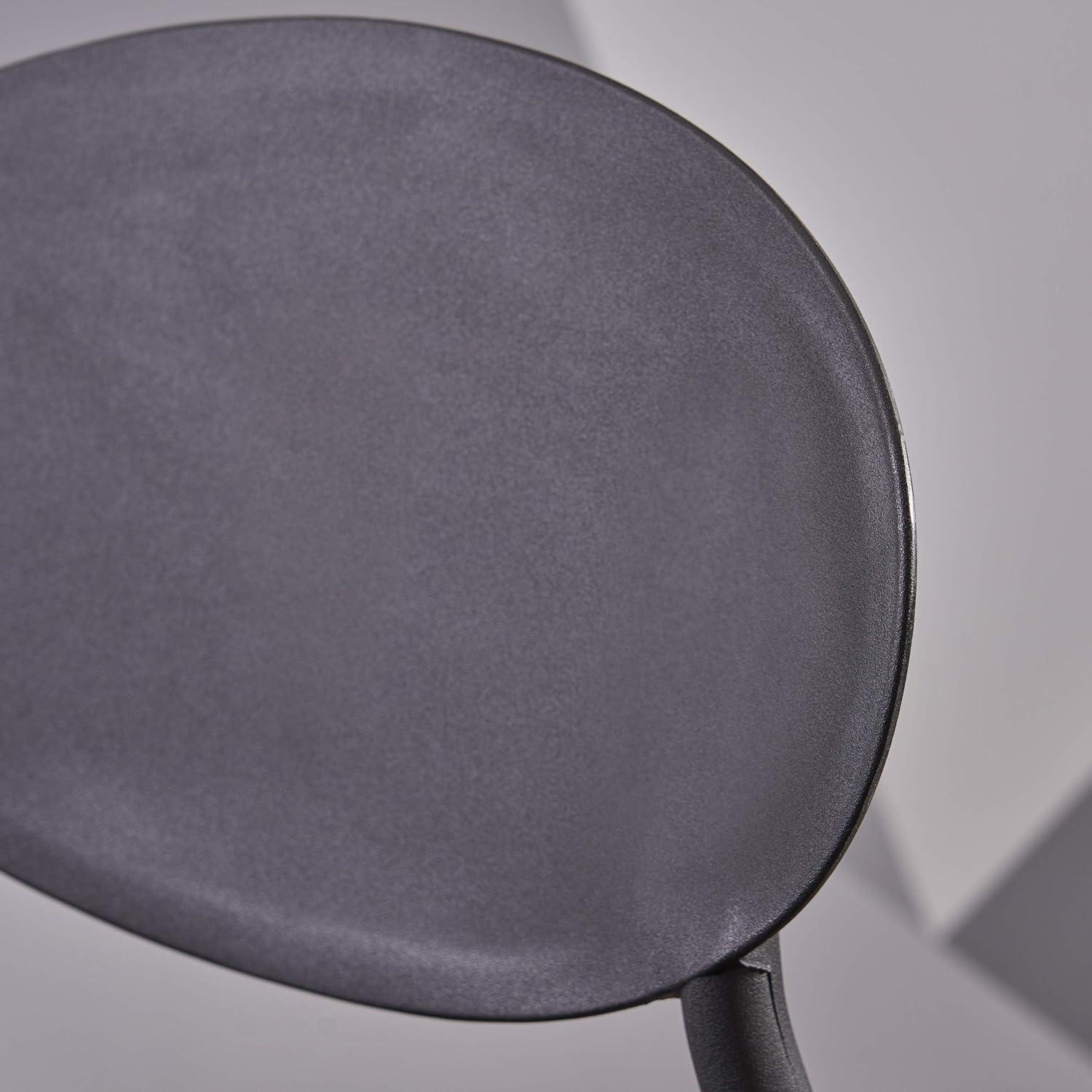 Ali Set of 2 Black Plastic Indoor Chairs