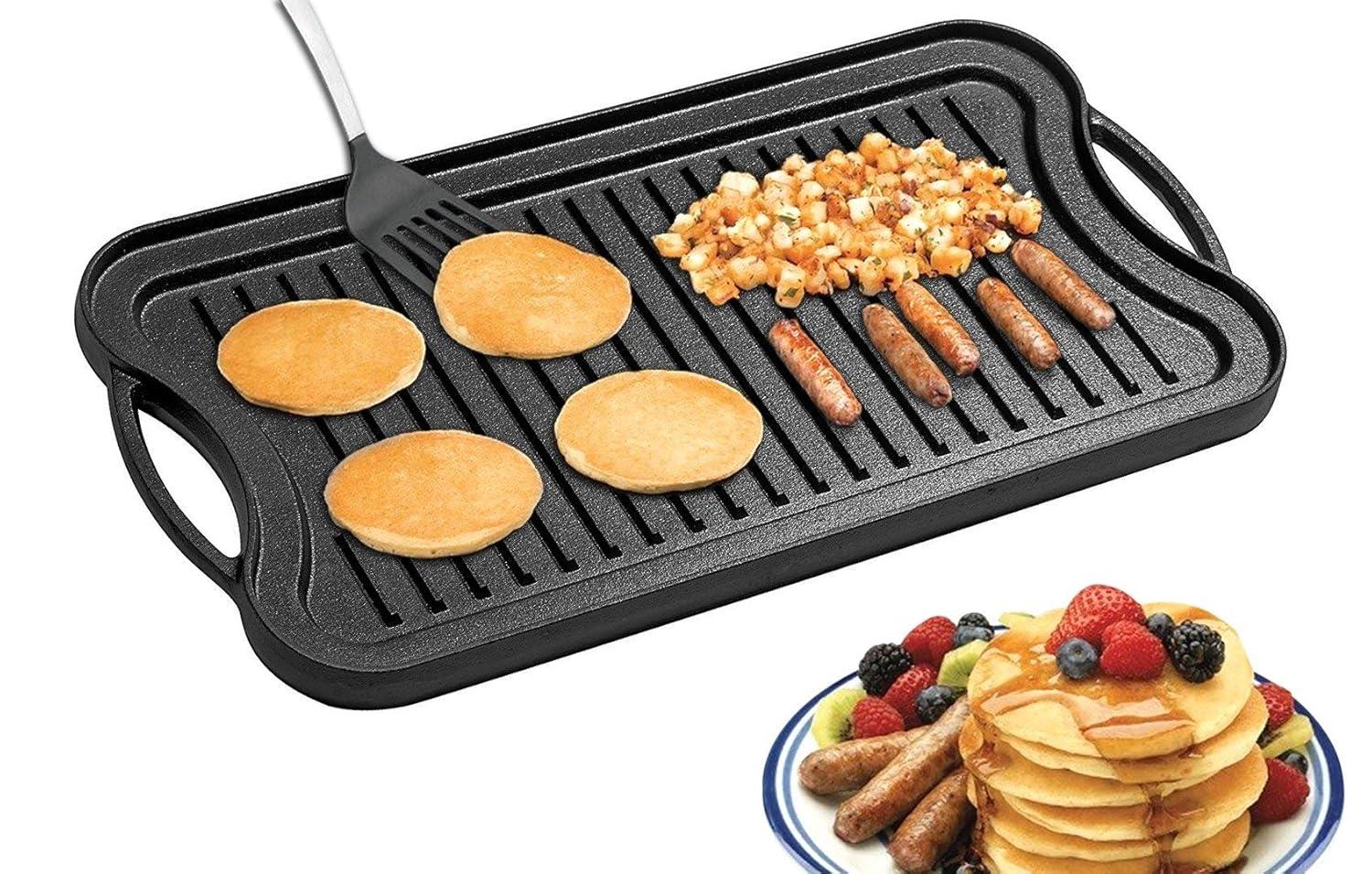 Bruntmor Pre-Seasoned 10.4'' Cast Reversible Griddle