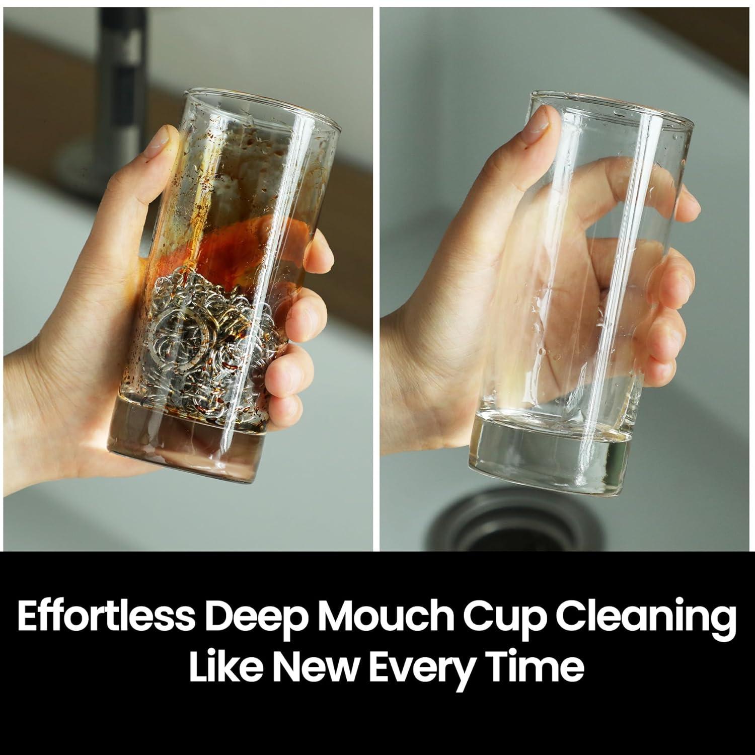 Cast Iron Scrubber 316 Stainless Steel Skillet Cleaner 8"x6" Chainmail Scrubber Scraper Chain Mail Link Scrub for Cast Iron Pre-Seasoned Pans, Griddles, BBQ Grills, and Pot Cookware Cleaning