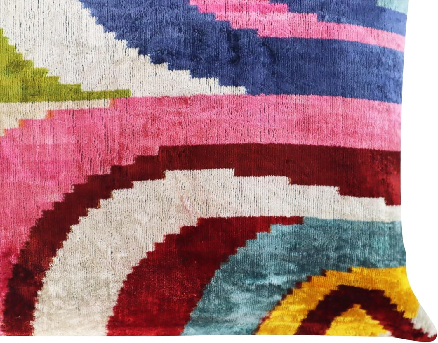 Canvello Geometric Velvet Throw Pillow