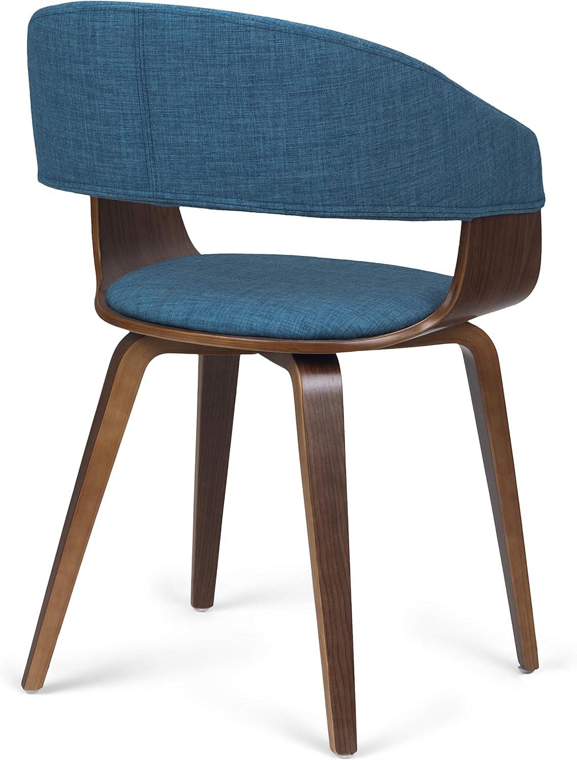 Simpli Home Lowell Contemporary Solid Wood Dining Chair in Blue