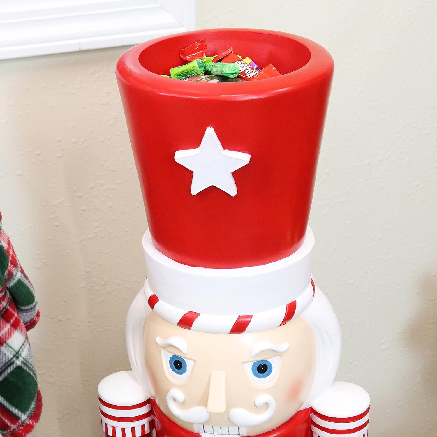 Sunnydaze Alfonso the Noble Large Nutcracker Statue - Red/White - 36"