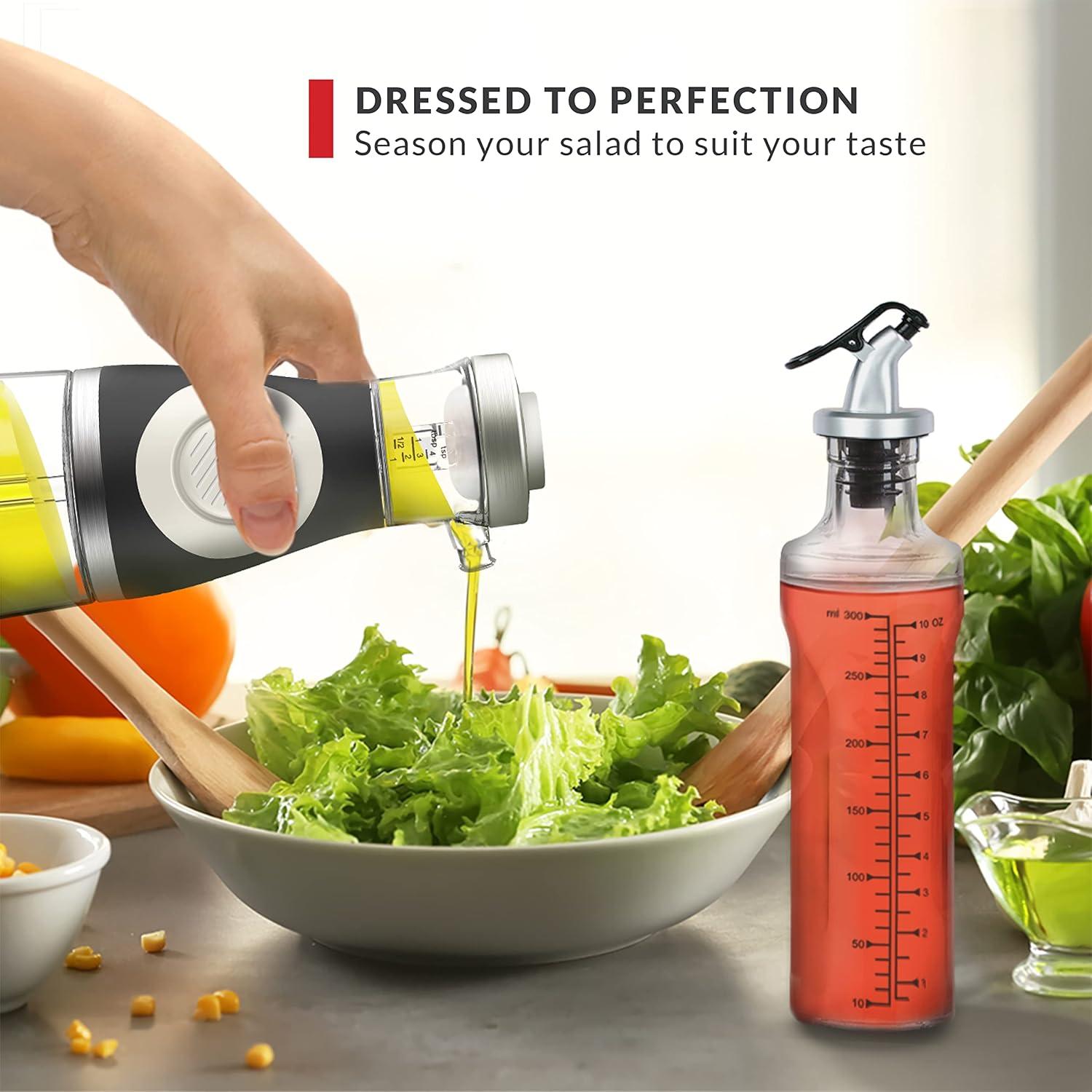 Dwellza Kitchen Cooking Olive Oil Dispenser Bottles For Kitchen With Drain And Measurements