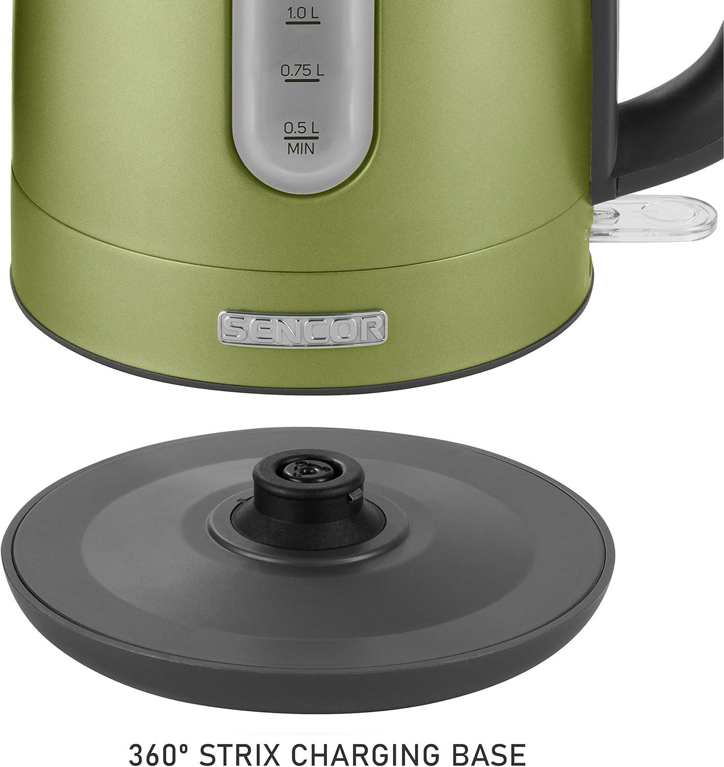 Sencor SWK1770GG Stainless Electric Kettle, 1.7L, Light Green