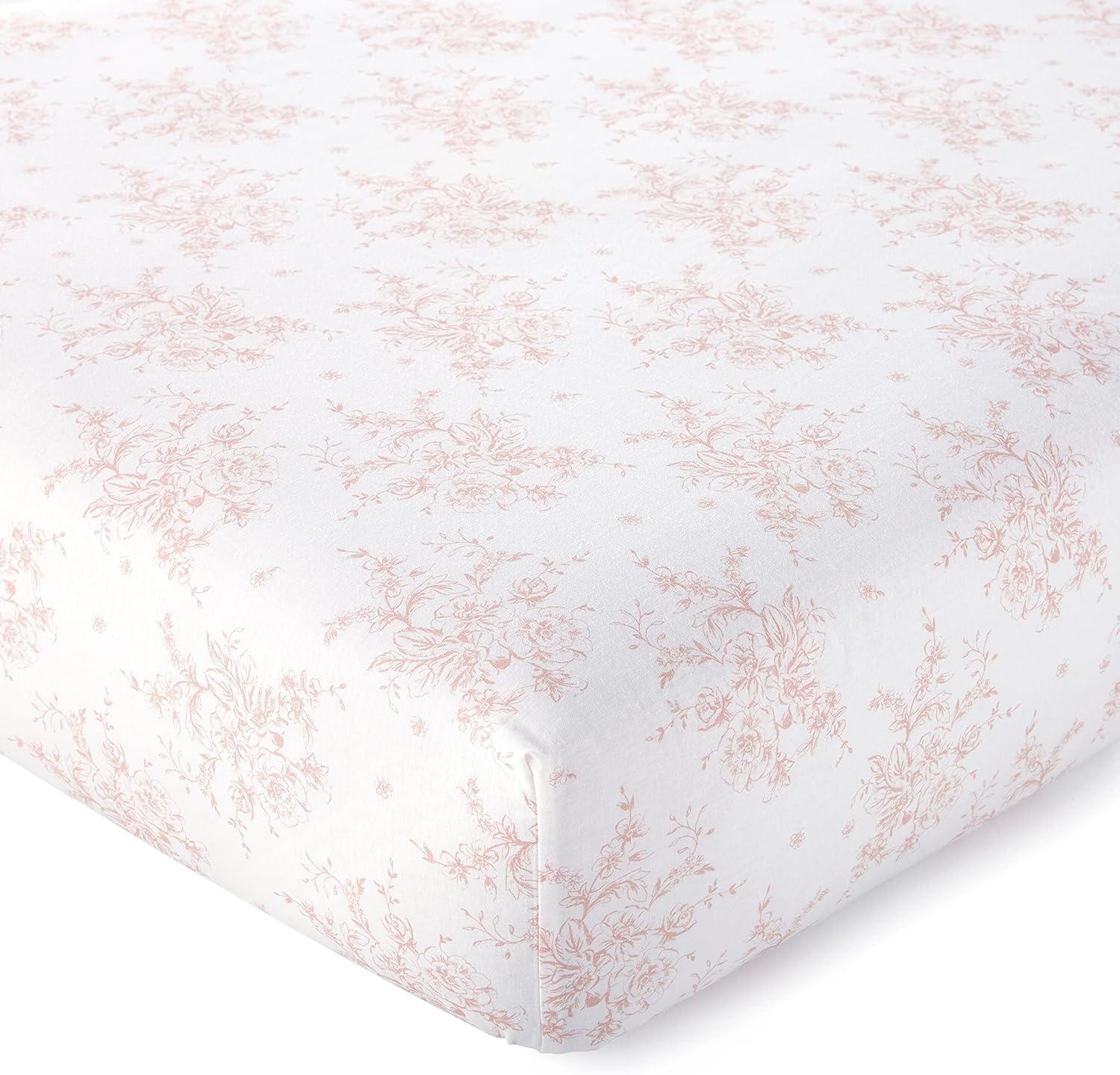 Blush Velvet Organic Baby Girls' Reversible Crib Bedding Set