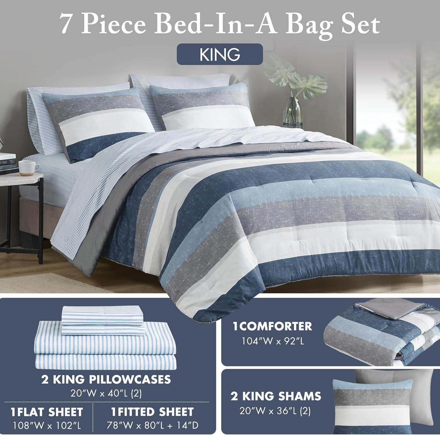 Madison Park Essentials Jaxon Comforter Set with Bed Sheets