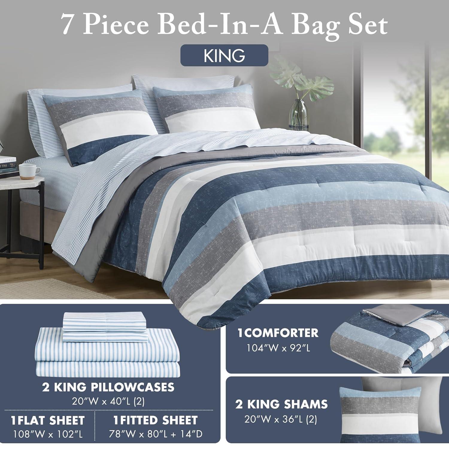 Madison Park Essentials Jaxon Comforter Set with Bed Sheets