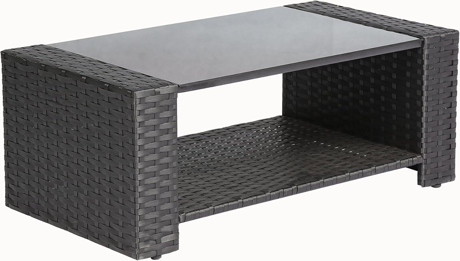 Baner Garden Complete Patio 4 Piece Rattan Wicker Conversation Set