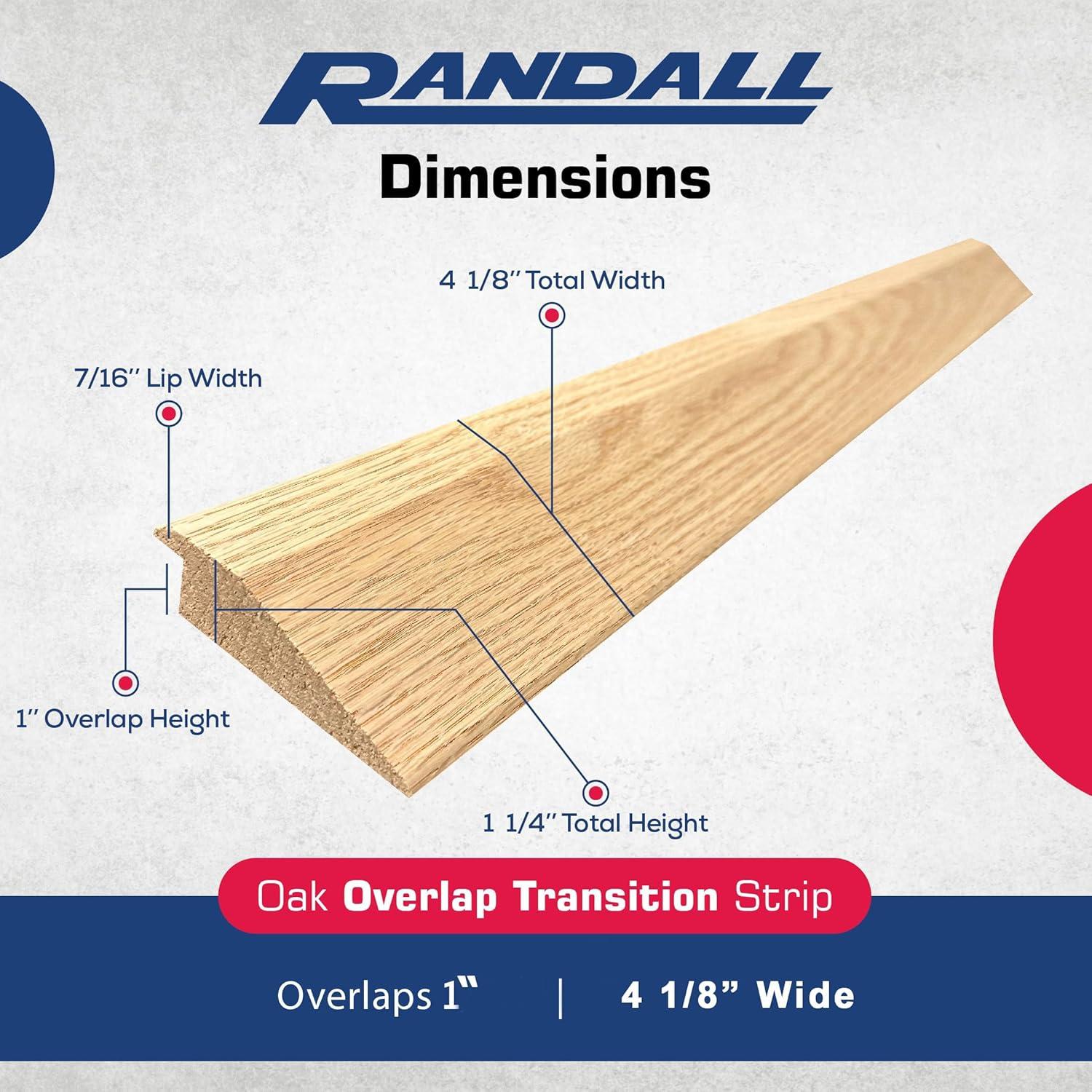 Unfinished Oak Overlap Edge Floor Transition 48 x 4 Inches