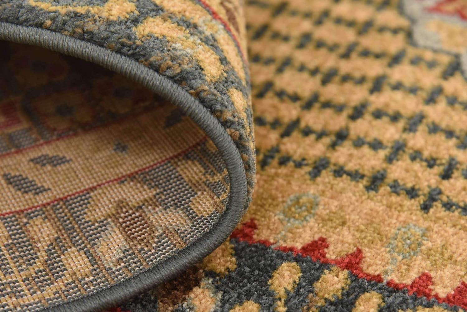 Unique Loom Palace Collection Area Rug (10'Square, Brown/ Light Blue)