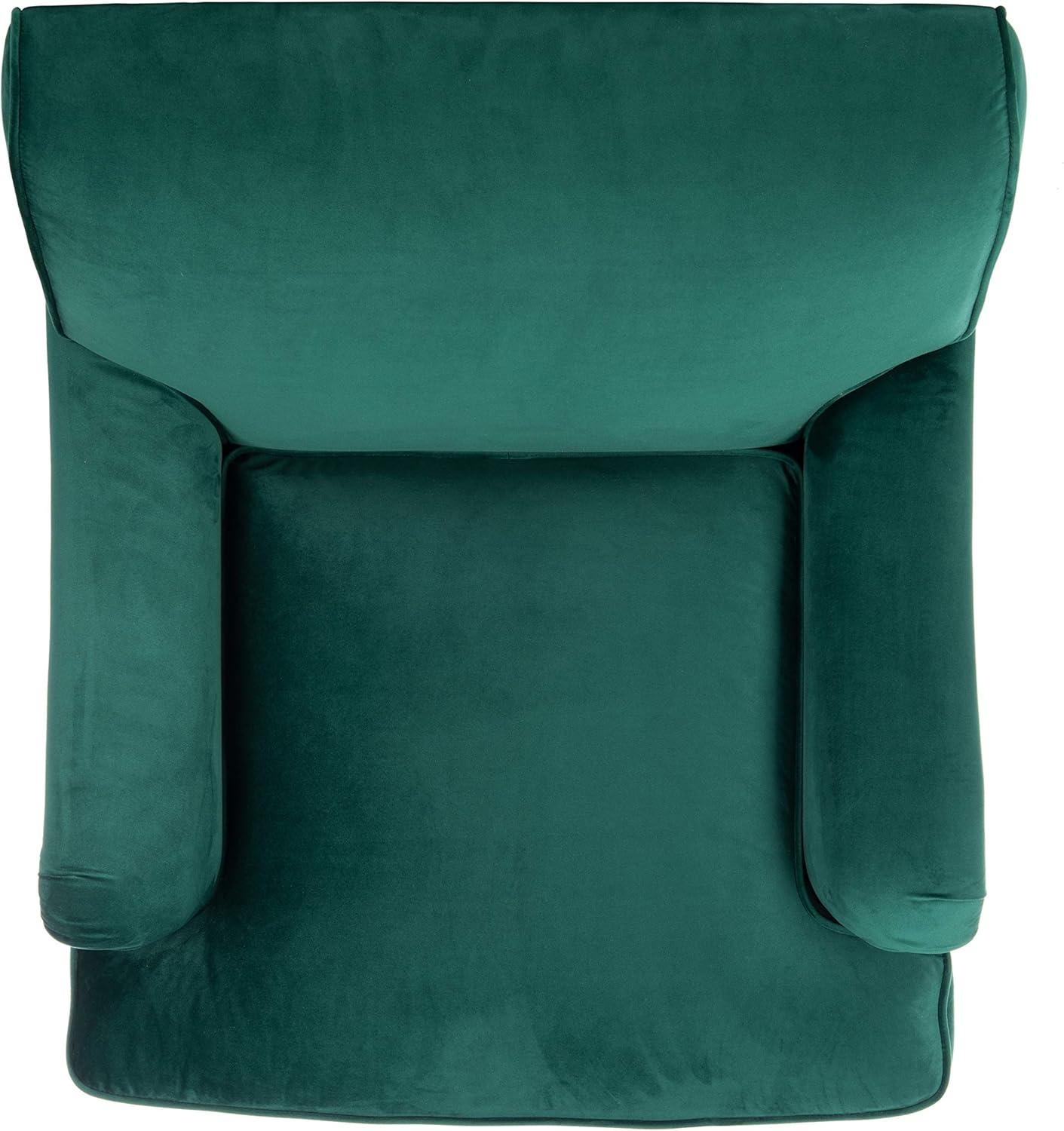 Chloe Contemporary Emerald Green Velvet Arm Chair