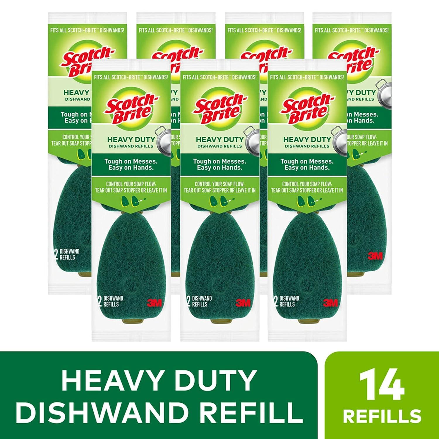 (2 pack) Scotch-Brite Heavy Duty Dishwand Refill Heads, 2 Refills Total