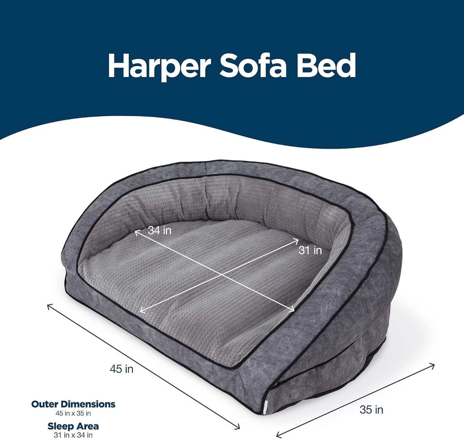 La-Z-Boy Petmate La-Z-Boy Tucker Sofa Bed Dog Bed For Dogs up to 50lbs with Durable Removable High Quality Washable Cover