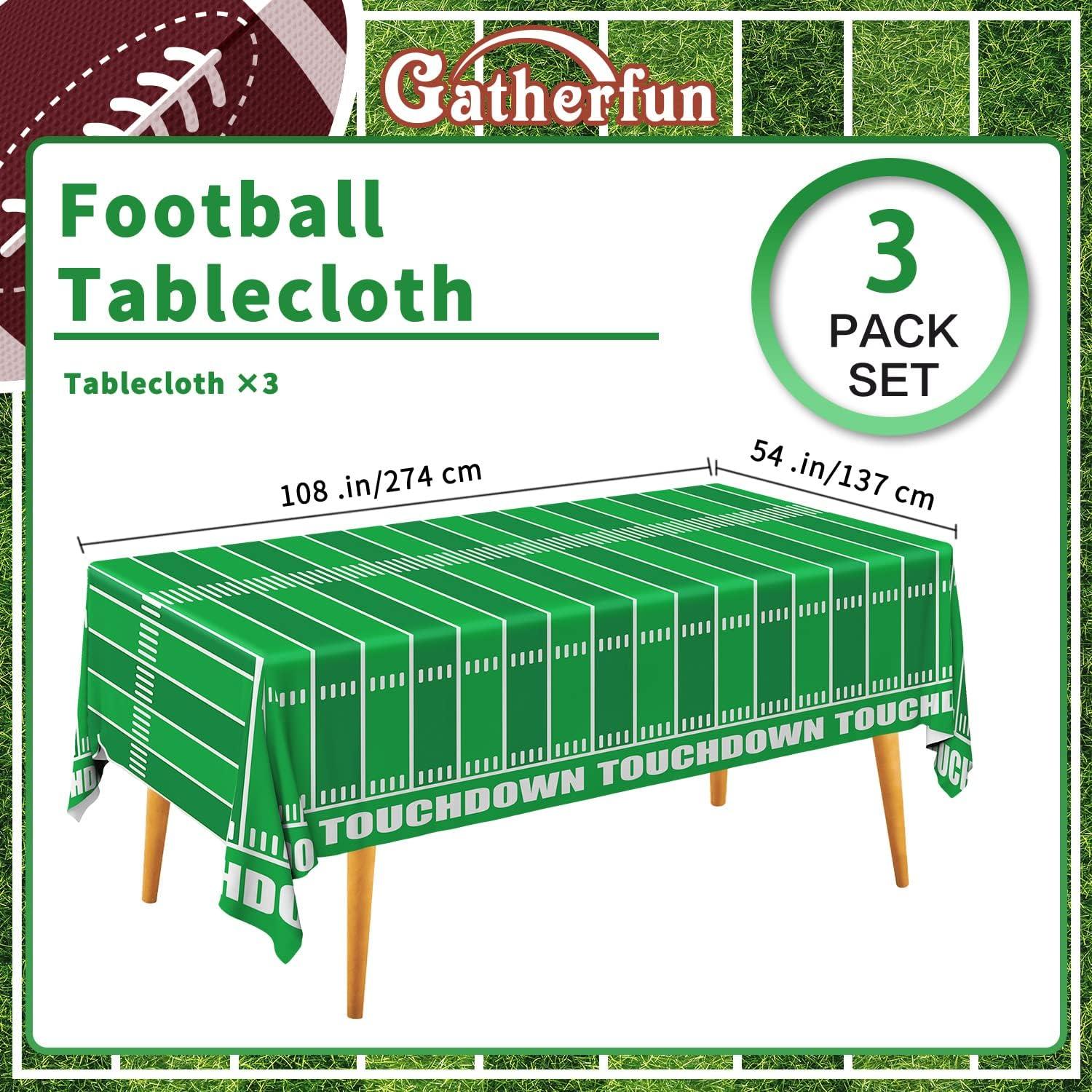 Football Tablecloth 3 Pack For Football Party Games Decoration 54 X 108Inch Touchdown Tablecover Football Decorations