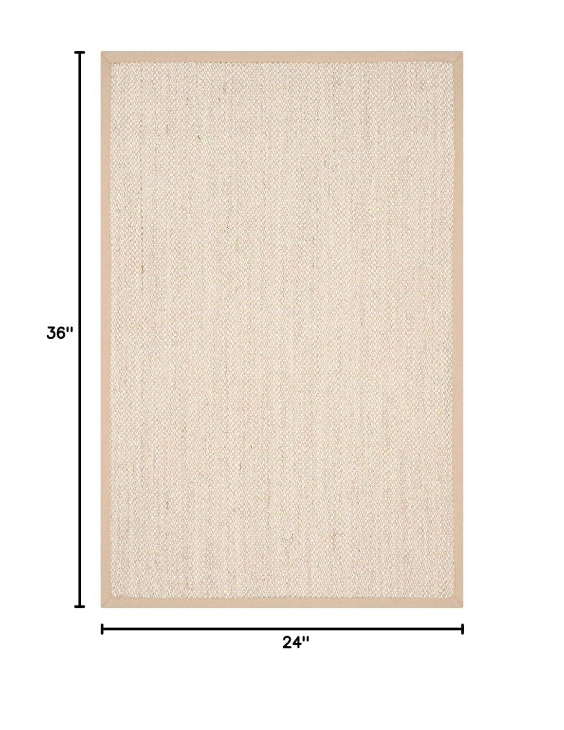 Natural Fiber NF143 Power Loomed Accent Rug - Marble/Linen - 2'x3' - Safavieh.