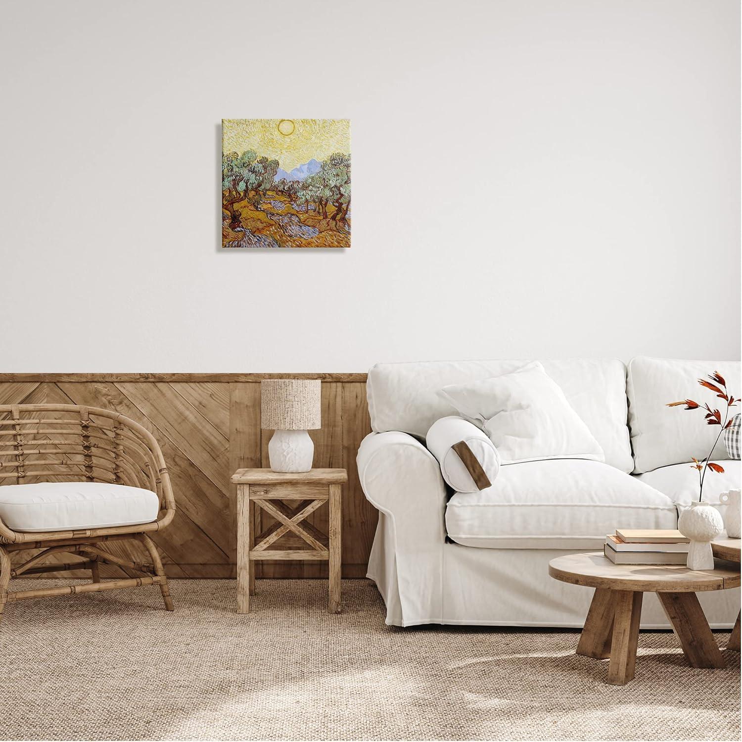 Stupell Industries Olijfbomen Olive Branches Vincent van Gogh Classic Painting Painting Gallery Wrapped Canvas Print Wall Art, Design by one1000paintings