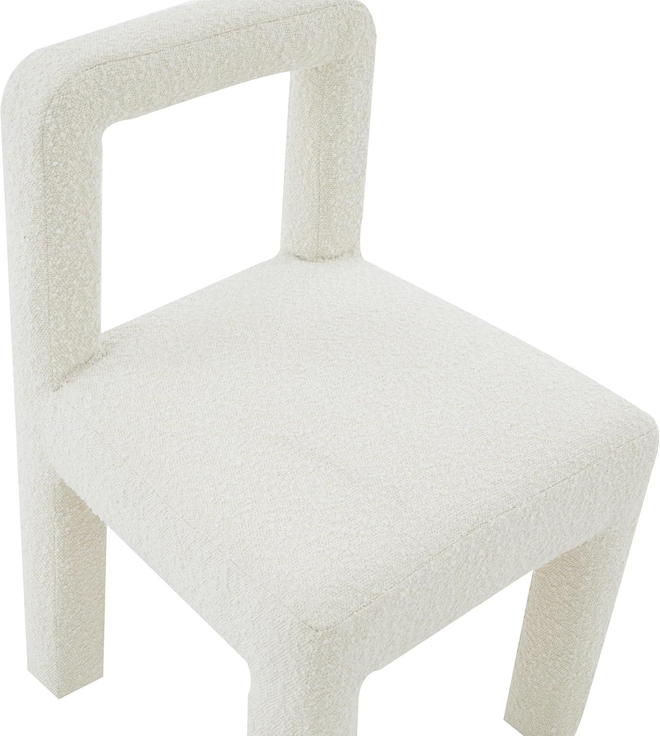 Hazel Cream Boucle Upholstered Pine Dining Chair