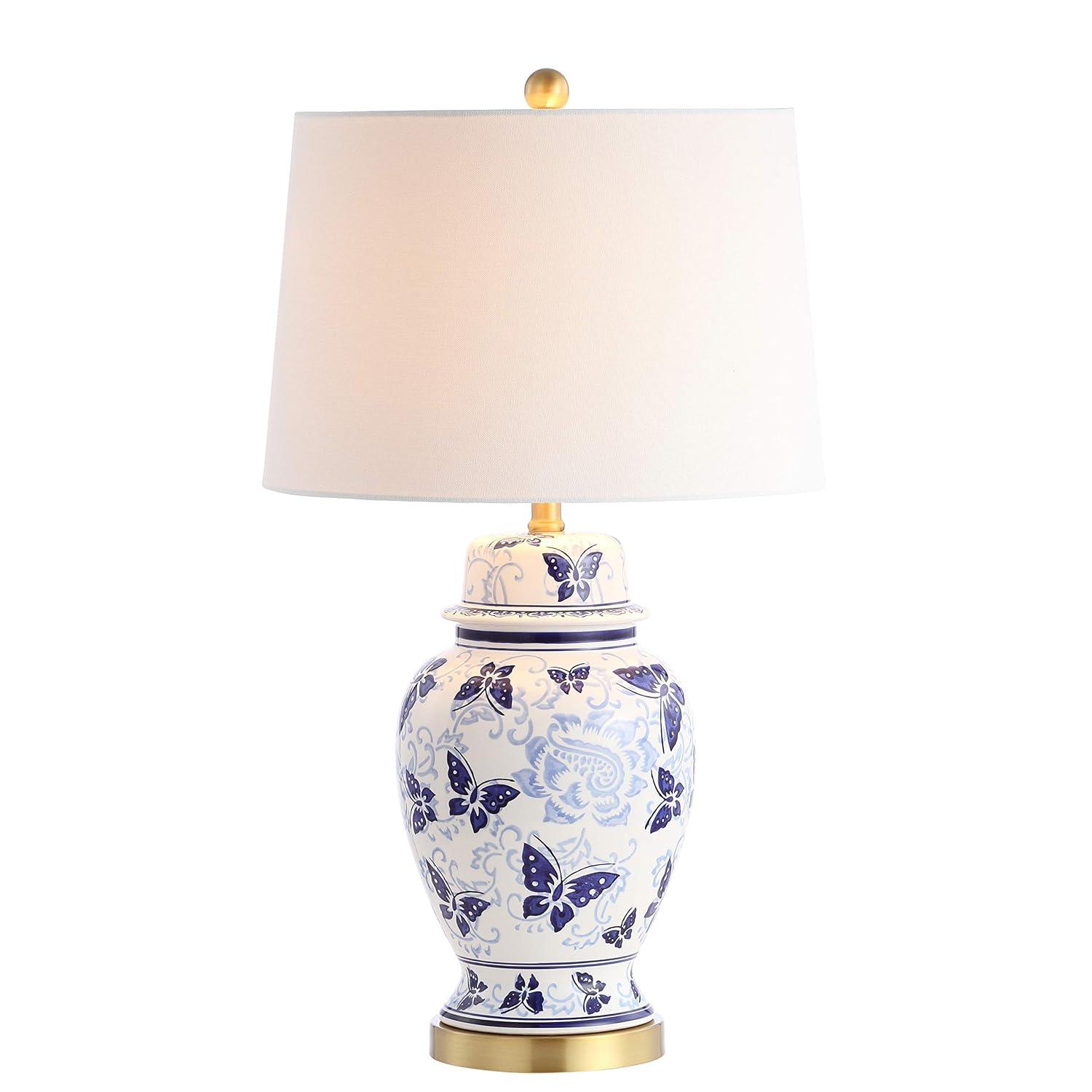 Hana Tbale Lamp (Set of 2) - 28 Inch Height - TBL4160 - Blue/White - Safavieh