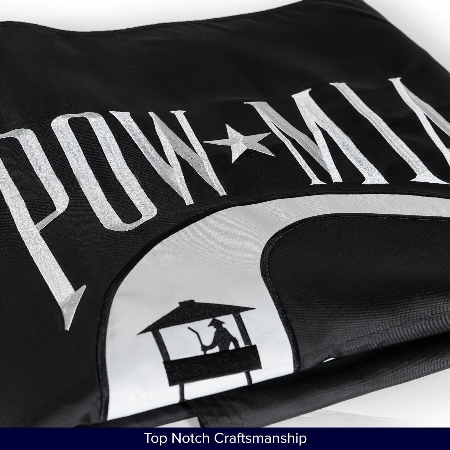 POW MIA 3x5 Nylon Flag - Double Sided and Embroidered - All Weather, Durable, Outdoor Nylon Flag - Front Line Flags