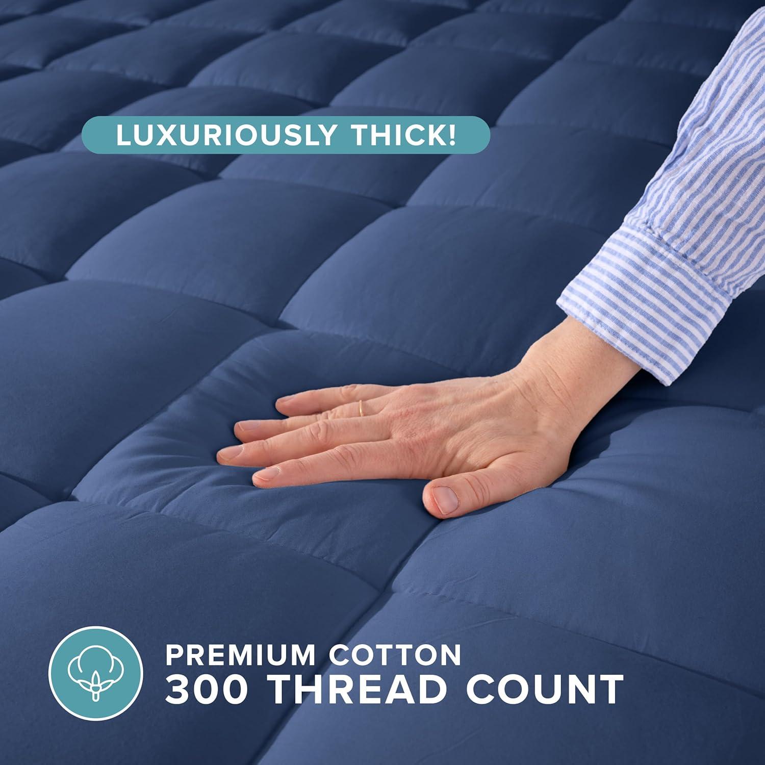 Bare Home Cotton Top Mattress Pad