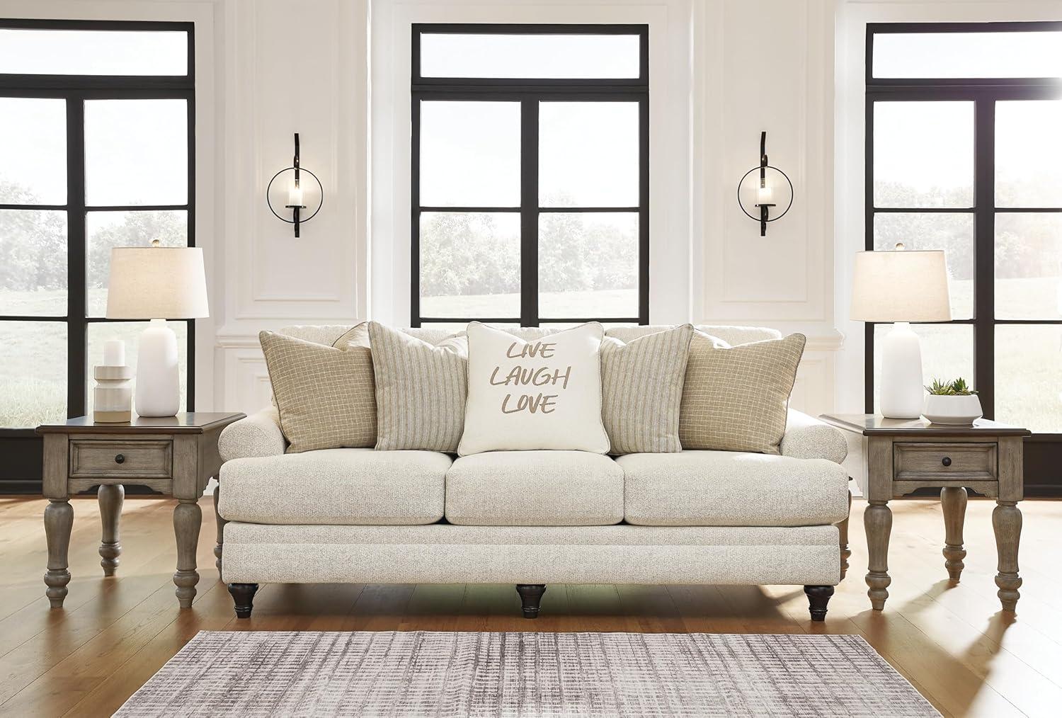 89" Recessed Arm Sofa with Reversible Cushions