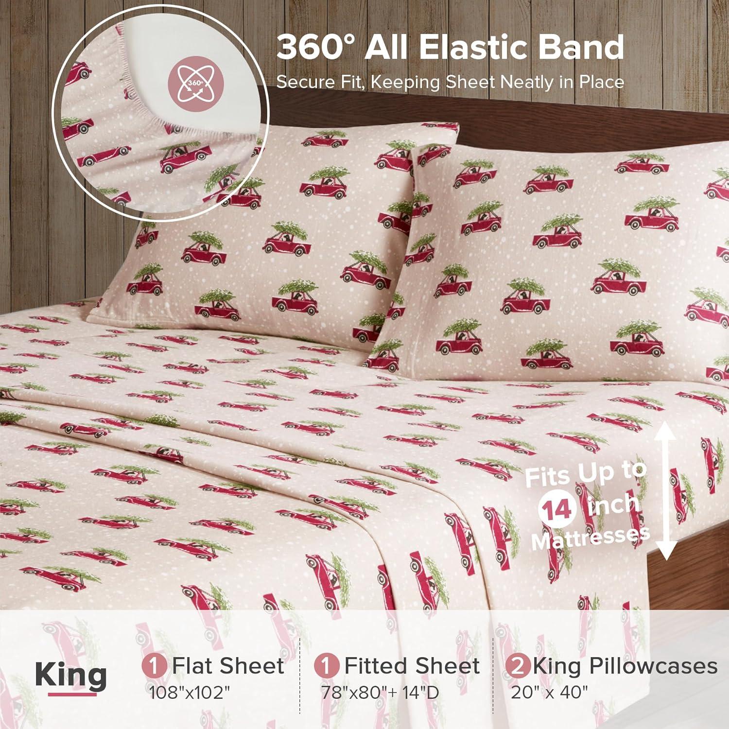 Woolrich 100% Cotton Flannel Sheet Set