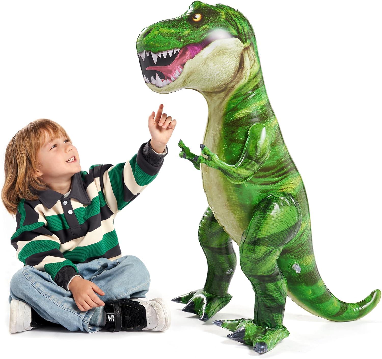 Joyfy 37" T-Rex Dinosaur Inflatable Toy for Party Decorations, Tyrannosaurus Rex Dinosaur Toy, Dinosaur Birthday Christmas Party Gift for Kids Adult