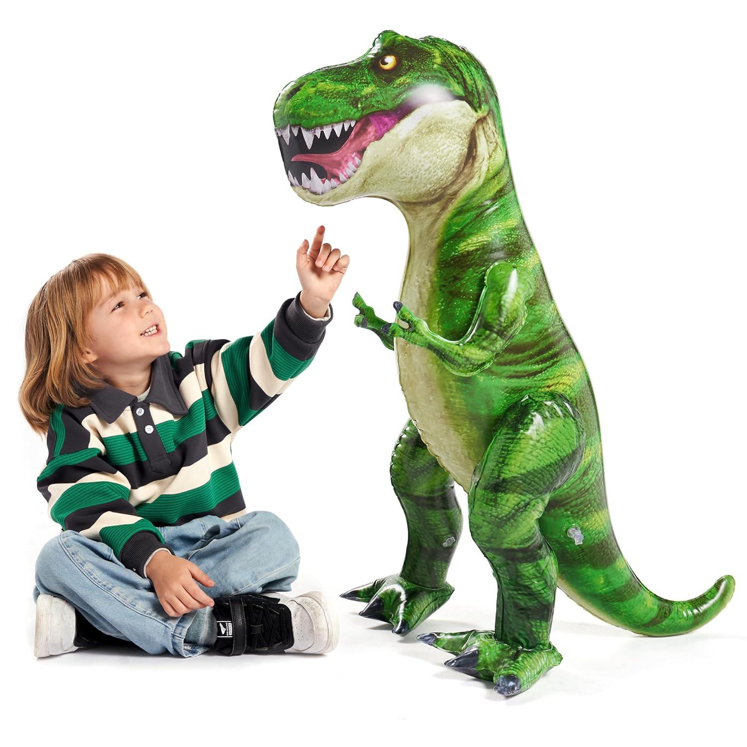 Joyfy 37" T-Rex Dinosaur Inflatable Toy for Party Decorations, Tyrannosaurus Rex Dinosaur Toy, Dinosaur Birthday Christmas Party Gift for Kids Adult