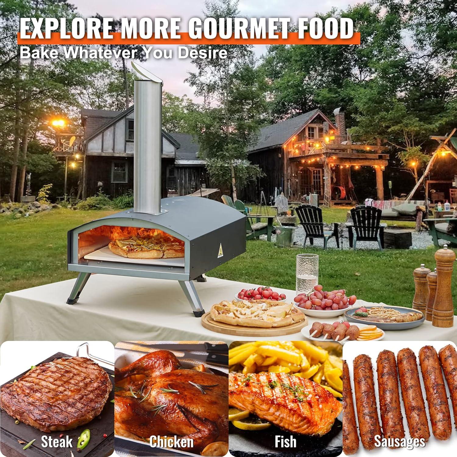 VEVOR VEVOR Stainless Steel Wood Burning Pizza Oven