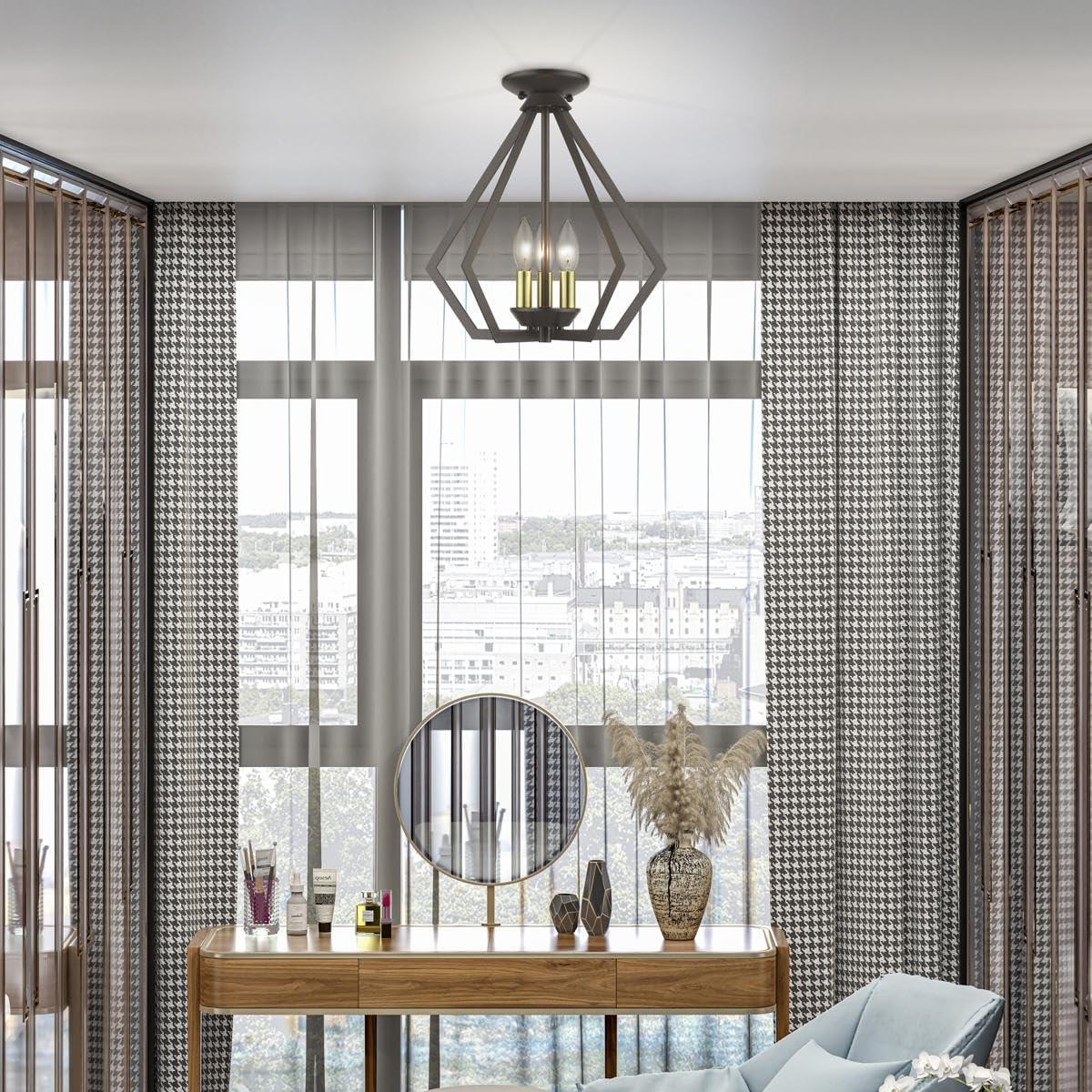 Livex Lighting Prism 3 - Light Pendant in  English Bronze/Antique Brass