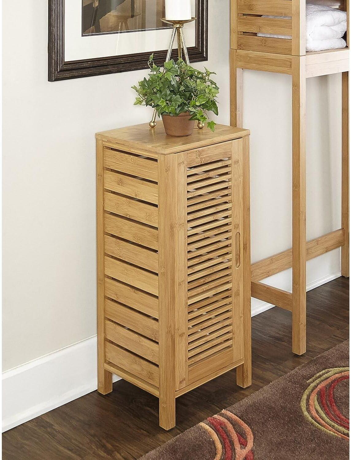 Bracken One-Door Floor Cabinet Natural - Linon