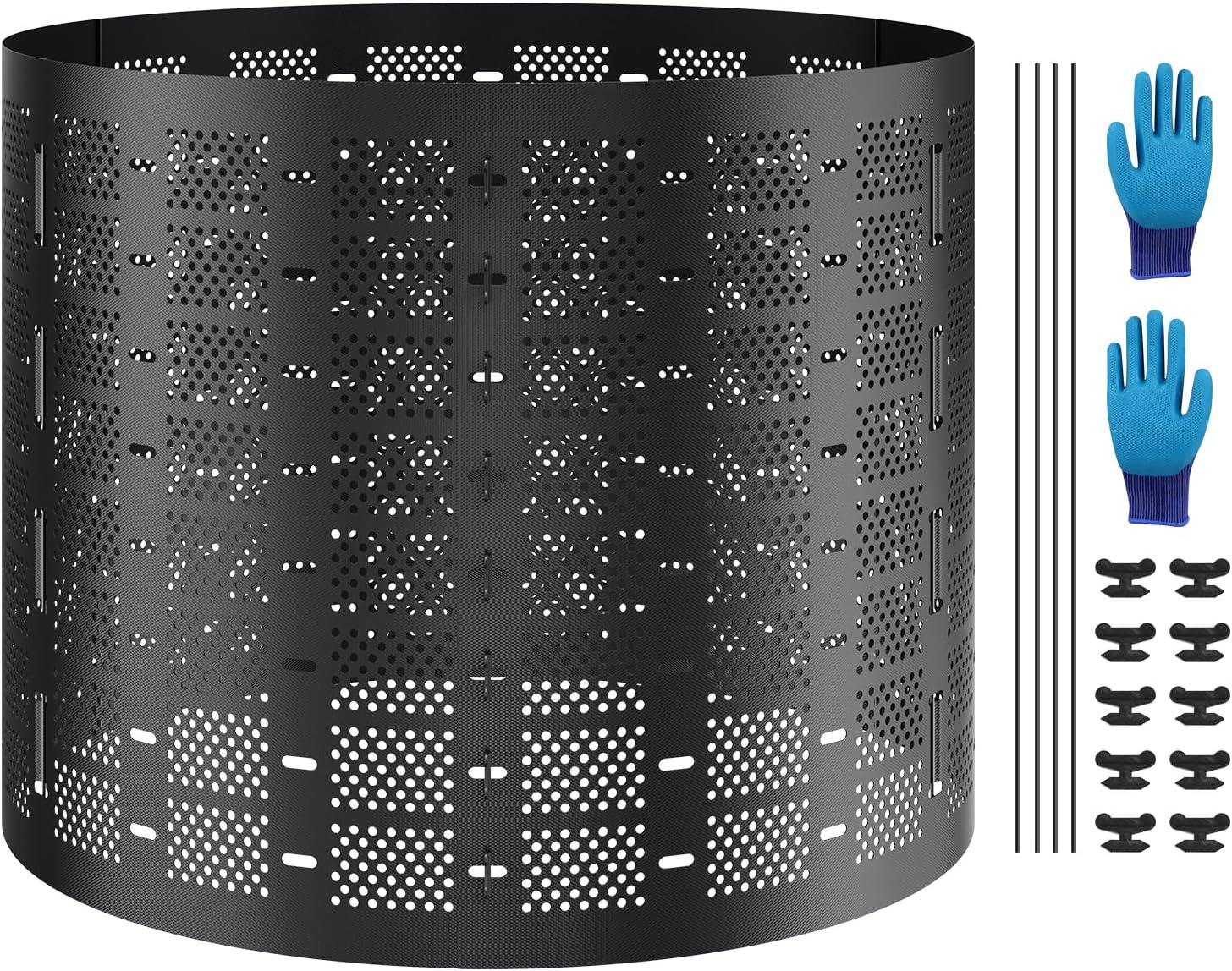 220 Gallons Polyethylene Plastic Odor Resistant Outdoor Composting Accessory