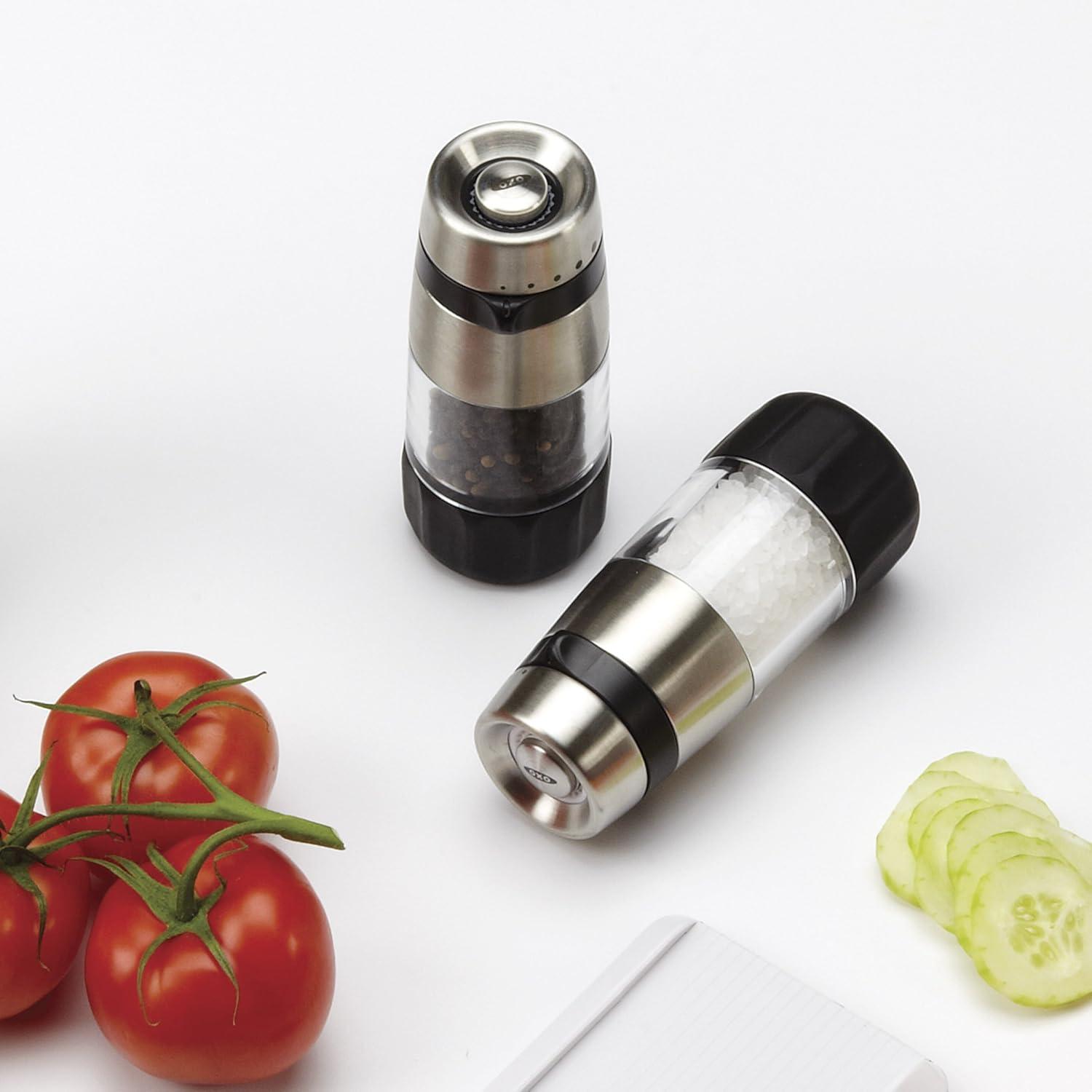 Stainless Steel and Acrylic Adjustable Salt Grinder