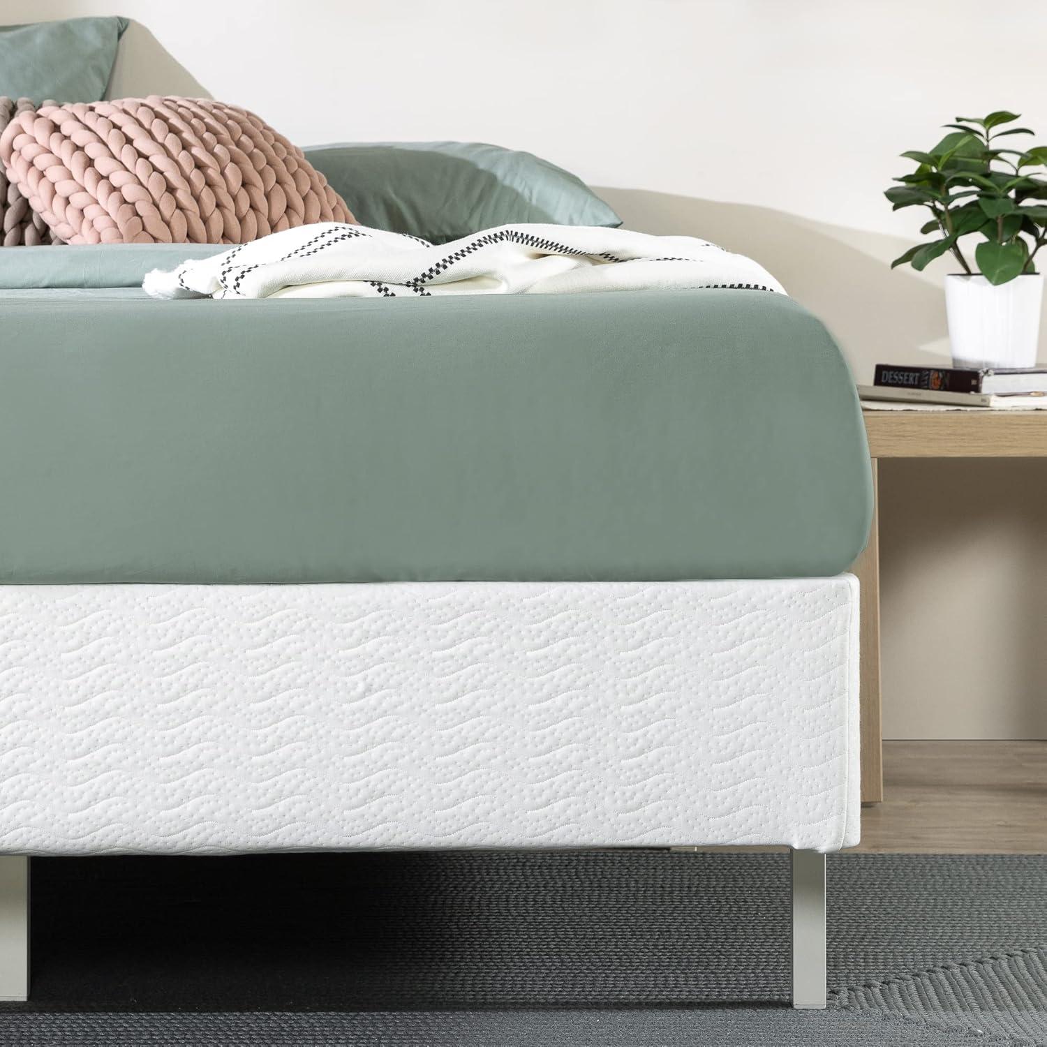 Metal Smart BoxSpring Mattress Base with Quick Assembly Gray - Zinus