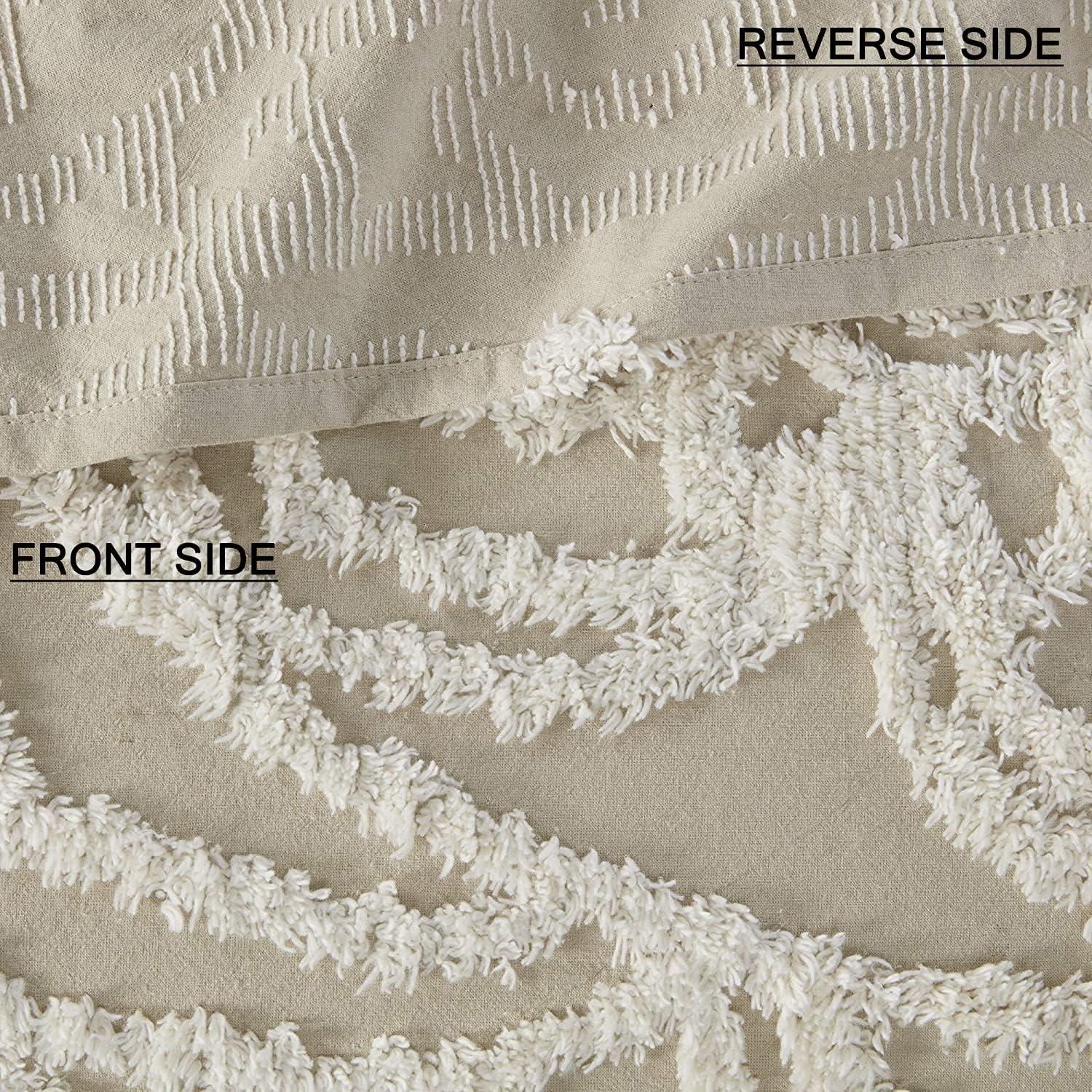 Madison Park Laetitia Tufted Chenille Cotton Medallion Fringe Coverlet Set